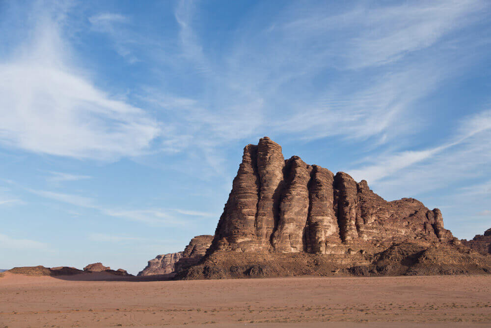 Scenic view of Wadi Rum desert in Jordan