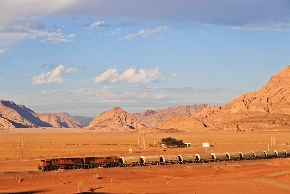 Dramatic landscape of Wadi Rum